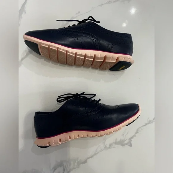 Cole Haan Women’s ZeroGrand O.S. Leather Blue Lace Up Comfort Shoes Sz 6.5 - Picture 5 of 8